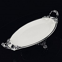Блюдо 36 см Atlantis Lenardi на ножках с ручками