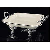 Блюдо глубокое 30,5 см Atlantis Lenardi на ножках с ручками