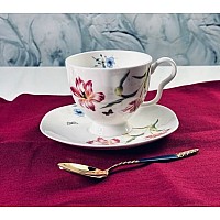 Чайный набор Flowers Lenardi красный цветок на 6 персон 12 предметов