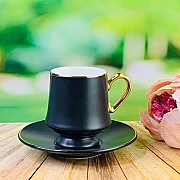 Кофейный набор Lenardi Кратер черный 12 предметов