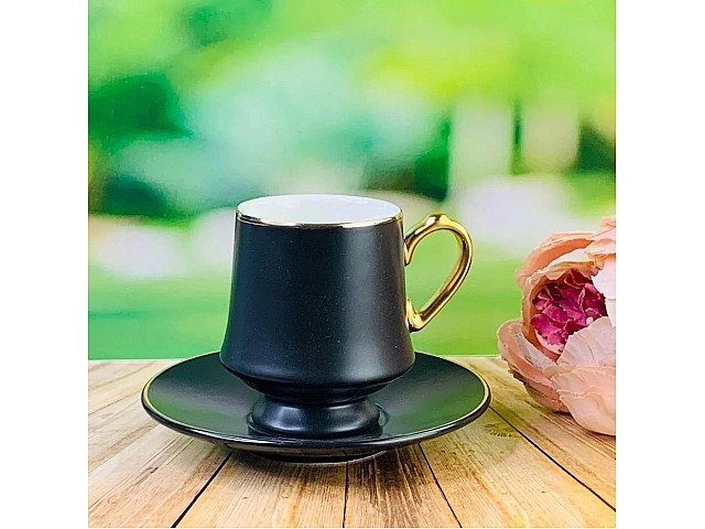 Кофейный набор Lenardi Кратер черный 12 предметов