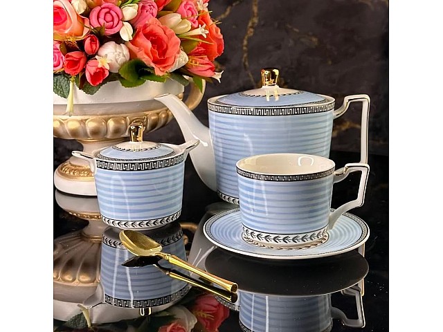 Чайный сервиз Laura Blue Lenardi на 6 персон 16 предметов