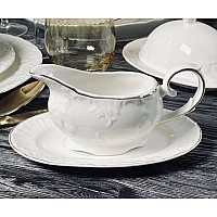 Соусник с блюдцем Аврора золото Lenardi