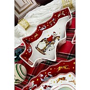 Глубокое блюдо в виде елочки 28 см Новогодний Lenardi