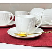 Чайный набор на 6 персон 12 предметов 240 мл Simple White