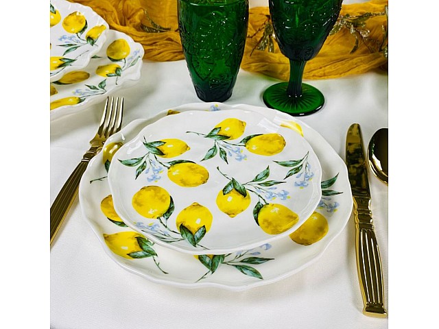 Набор из 6 тарелок 21,5 см Лимоны Lenardi