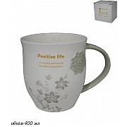 Кружка Lenardi Life серая 400 мл