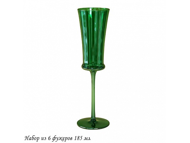 Набор из 6 фужеров 185 мл Rainbow green Lenardi Набор из 6 фужеров 185 мл Rainbow green Lenardi