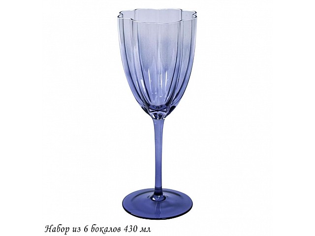 Набор из 6 бокалов 430 мл Rainbow viola Lenardi