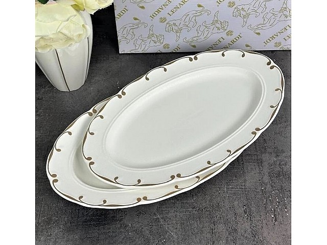 Набор из 2 овальных блюд 35 см Александрия Lenardi