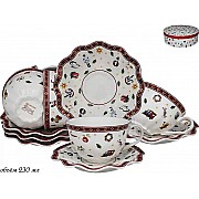 Чайный набор на 6 персон 12 предметов 200 мл Новогодний Lenardi