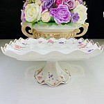 Квадратная фруктовница Lenardi Флоренс 20 см на ножке Квадратная фруктовница Lenardi Флоренс 20 см на ножке