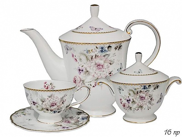 Чайный сервиз Хризантемы Lenardi на 6 персон 16 предметов