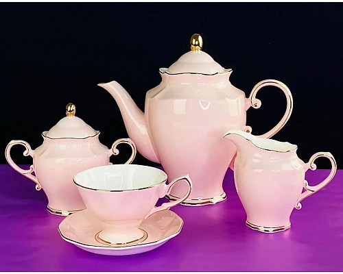 Чайный сервиз Pink Lenardi на 6 персон 17 предметов