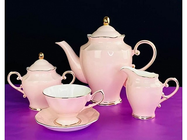 Чайный сервиз Pink Lenardi на 6 персон 17 предметов