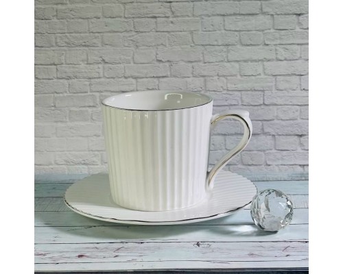 Кофейный набор на 6 персон 12 предметов Шарм Lenardi белый