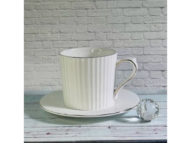 Кофейный набор на 6 персон 12 предметов Шарм Lenardi белый