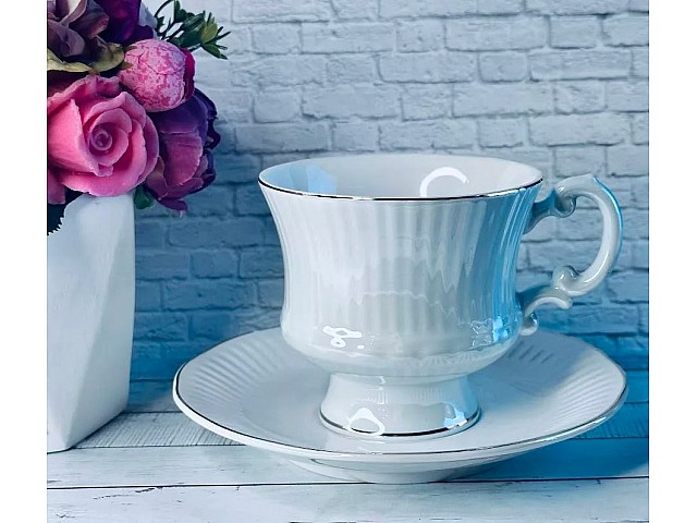 Чайный набор Bells Lenardi голубой на 6 персон 12 предметов