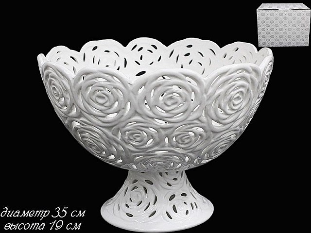 Фруктовница на ножке Lenardi Valentino 35см