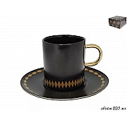 Чашка с блюдцем Lenardi Tekito черный 220 мл