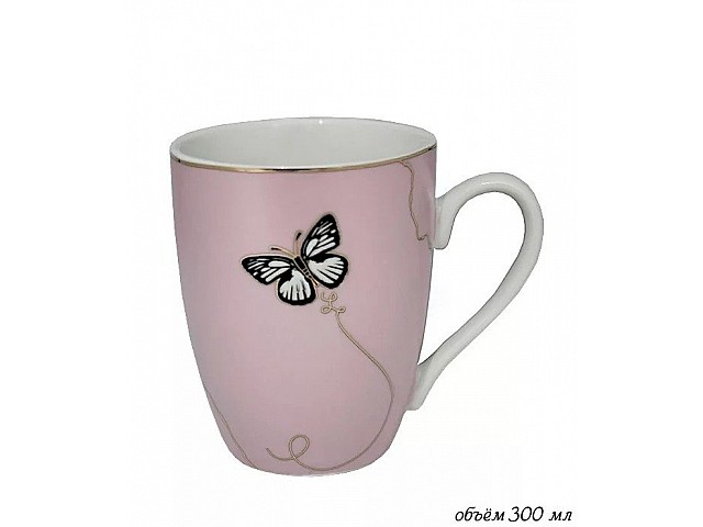 Кружка Lenardi Butterfly розовый 300 мл