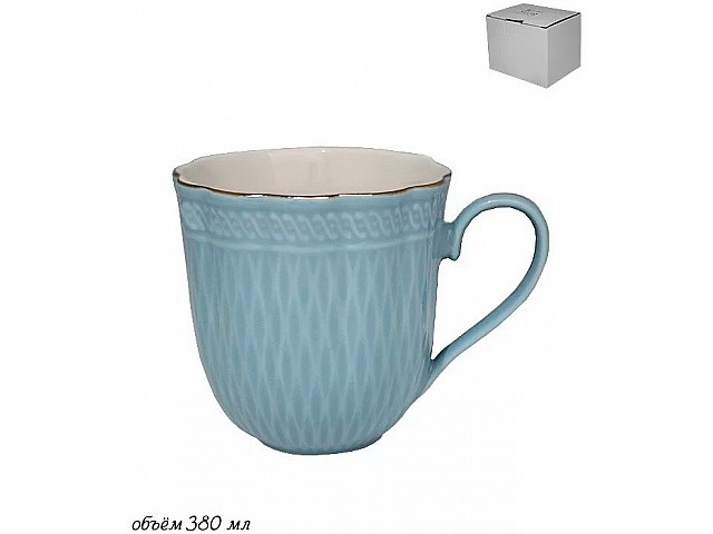 Кружка Lenardi Классика голубая 380 мл