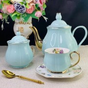Чайный сервиз Нежность Lenardi голубой 16 предметов