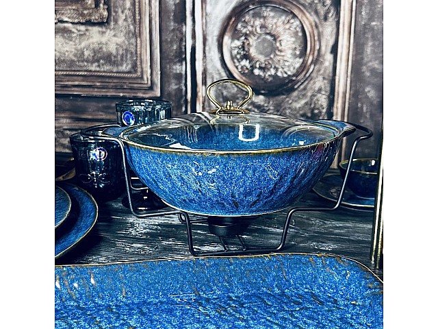 Сервировочный мармит с крышкой 2,3 л Aquamarine Lenardi