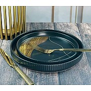 Тарелка 25 см Wood Lenardi черный