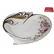 Блюдо в форме сердца Мраморная Lenardi 36 см