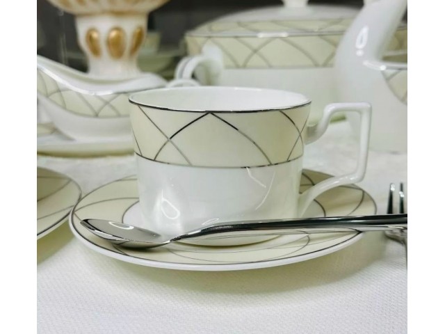 Чайный набор Pandora Cream Lenardi на 6 персон 12 предметов