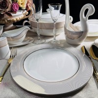 Набор 6 тарелок 27 см Золотая симфония Lenardi