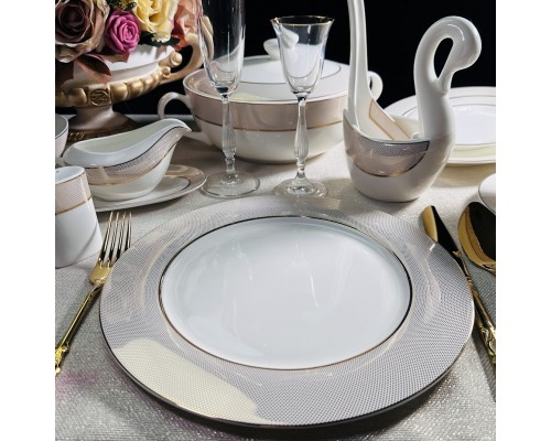 Набор 6 тарелок 27 см Золотая симфония Lenardi