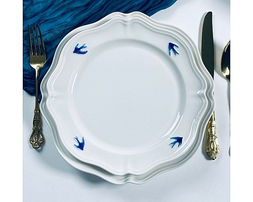 Набор из 6 тарелок 24 см Ласточки Lenardi