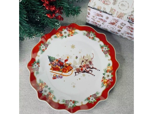 Набор тарелок Новогодний Lenardi 27 см 6 шт