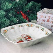Квадратный салатник Новогодний Lenardi 23 см