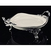 Блюдо 28 см Atlantis Lenardi на ножках с ручками