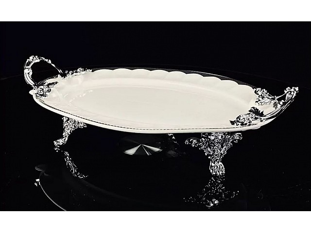 Блюдо 30,5 см Atlantis Lenardi на ножках с ручками