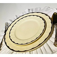 Набор из 6 тарелок 20,5 см Империал золото Lenardi