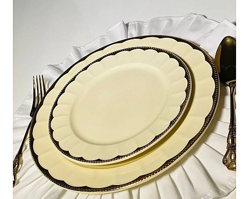 Набор из 6 тарелок 20,5 см Империал золото Lenardi