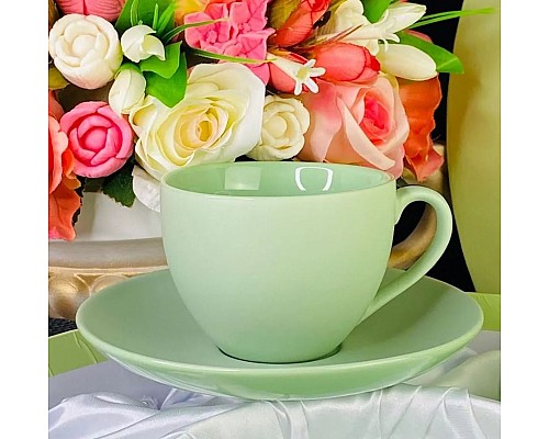 Чайный набор на 6 персон 12 предметов 240 мл Lesto Lenardi зеленый