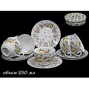 Чайный набор Lenardi Ситцевый сад на 6 персон 250 мл