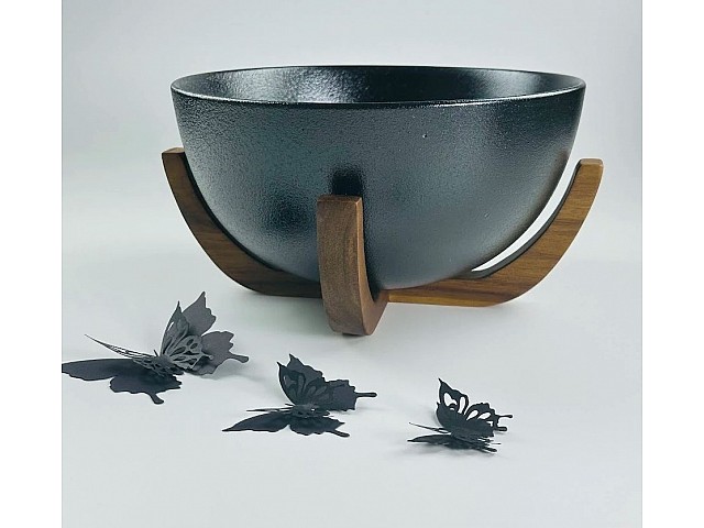 Салатник 23,5 см на подставке Blackwood Lenardi Салатник 23,5 см на подставке Blackwood Lenardi