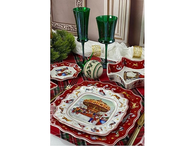 Набор из 6 тарелок 19 см Новогодний Lenardi