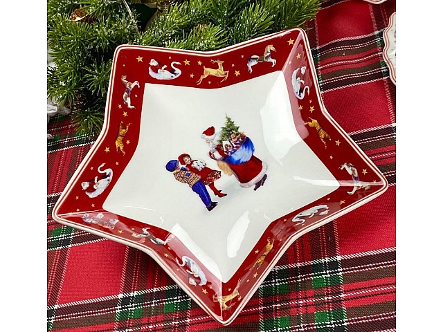 Блюдо в форме звезды 26 см Новогодний Lenardi