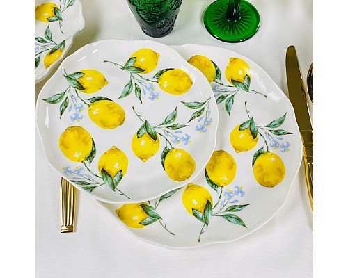 Набор из 6 тарелок 27 см Лимоны Lenardi