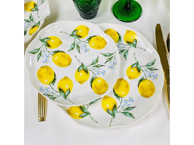 Набор из 6 тарелок 27 см Лимоны Lenardi