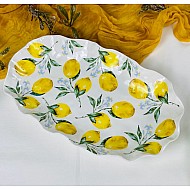 Овальное блюдо 37 см Лимоны Lenardi