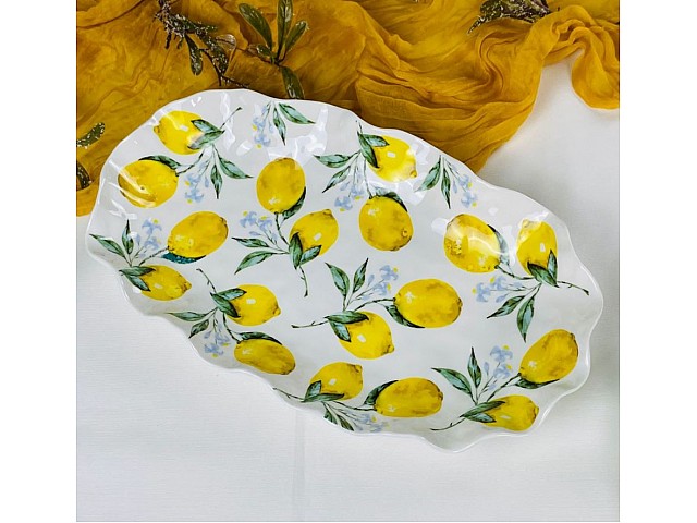 Овальное блюдо 37 см Лимоны Lenardi