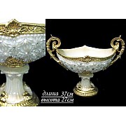 Фруктовница на ножке 37см Lenardi Жемчуг в стразах